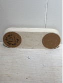 Triple Bougeoir chauffe plat beige 