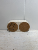 Double bougeoir chauffe plat beige 