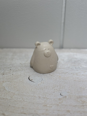 Petite figurine ourson beige 