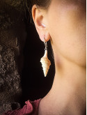 Boucles d’oreilles pendantes coquillage naturel bohème marin