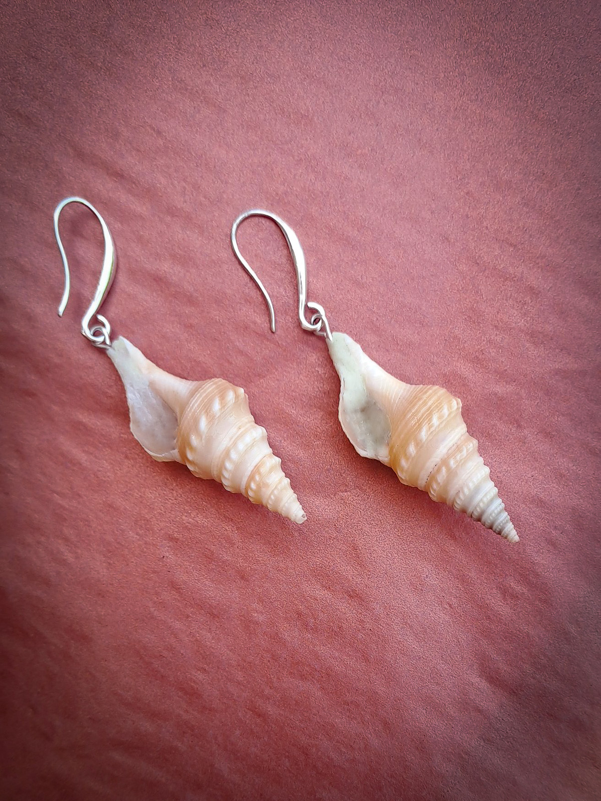 Boucles d’oreilles pendantes coquillage naturel bohème marin