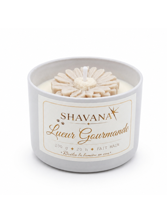 Bougie Artisanale Lueur Gourmande (Vanille & Caramel)
