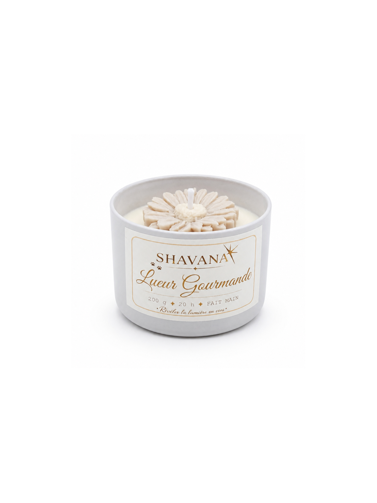 Bougie Artisanale Lueur Gourmande (Vanille & Caramel)