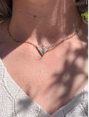 Collier Triangle Miyuki Pastel | Artisanat Fait Main Bretagne BZH