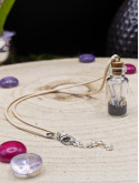 Collier en fiole simple - cristaux purifiant 