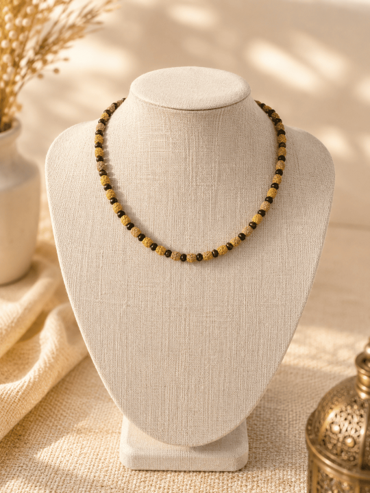 Collier en boutons de djellaba marocains - collier doré bohème chic 