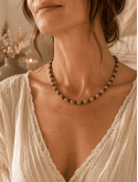 Collier en boutons de djellaba marocains - collier doré bohème chic 