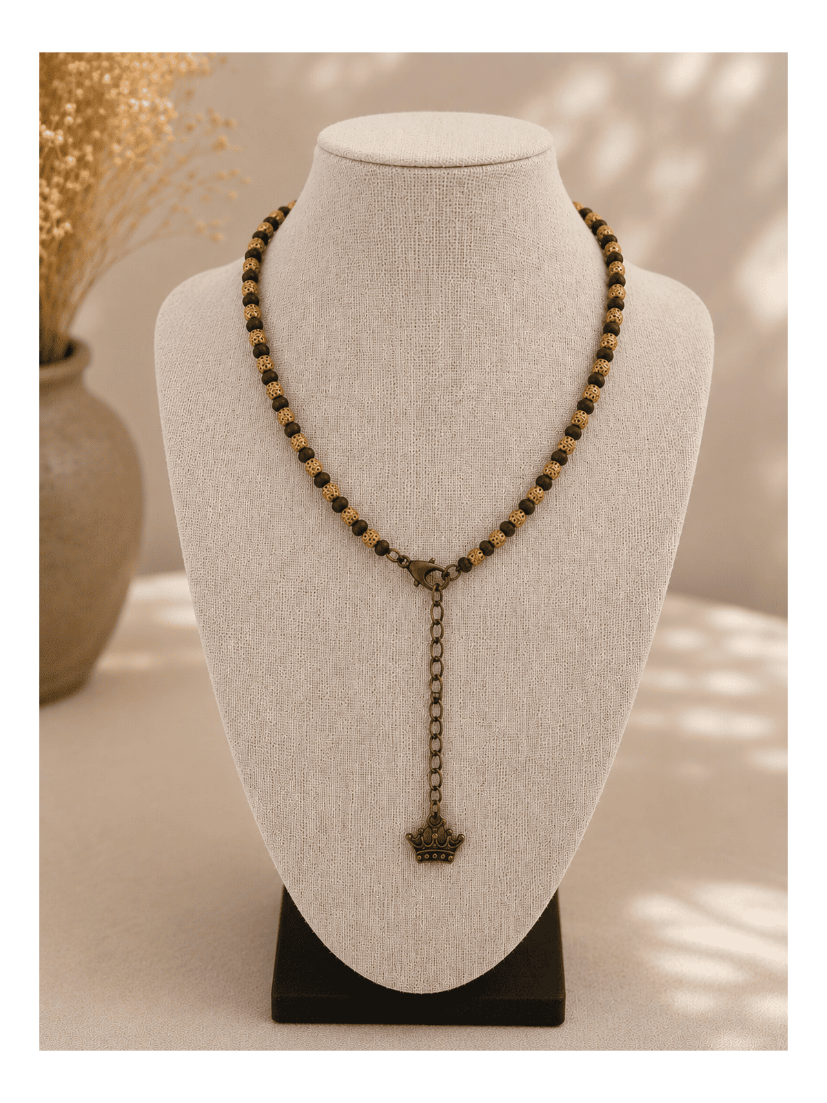 Collier en boutons de djellaba marocains - collier doré bohème chic 