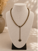 Collier en boutons de djellaba marocains - collier doré bohème chic 