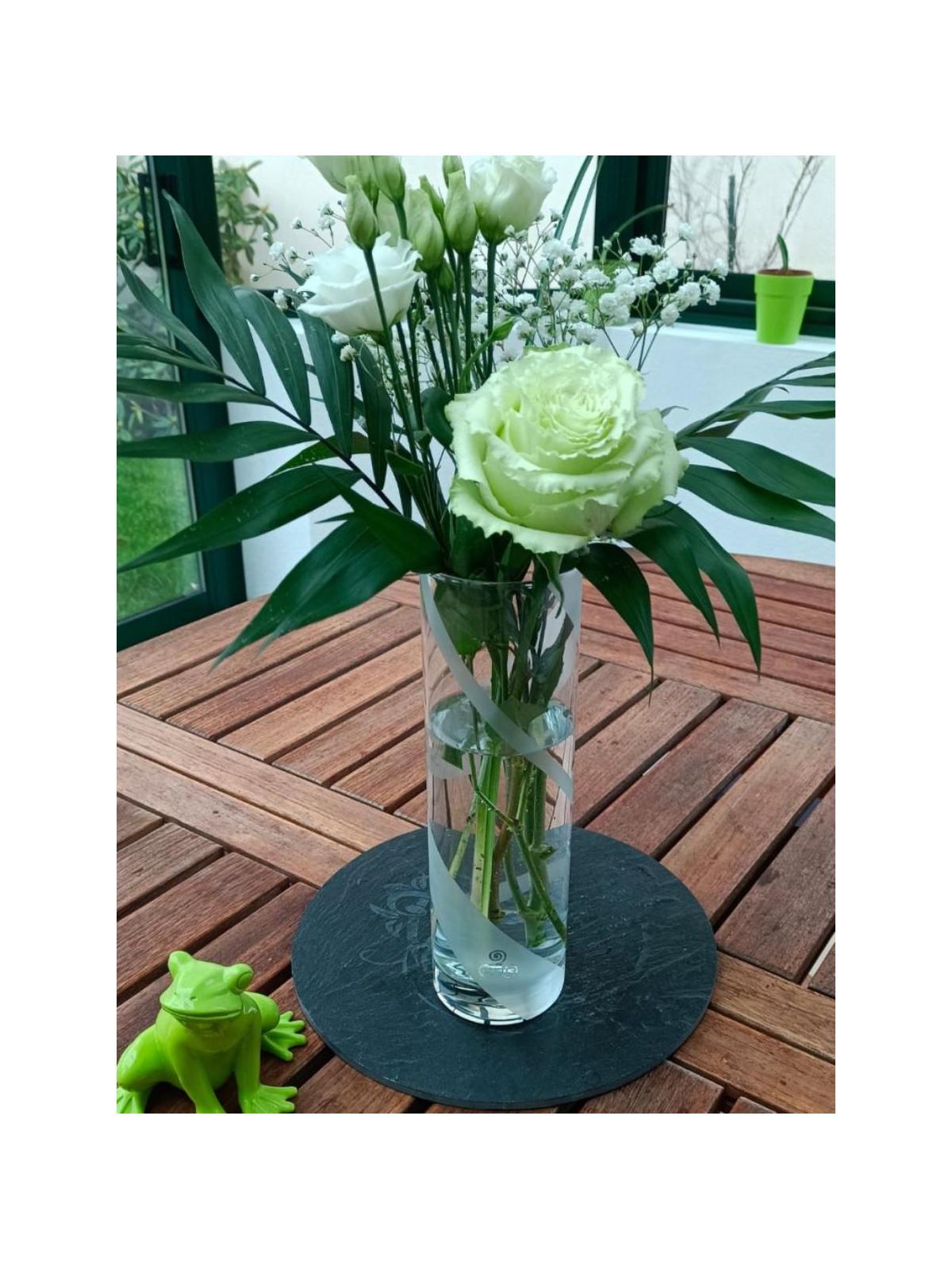 Vase Cylindrique Breton Gravé | Triskel Hermine Sablage | Algan de Lux