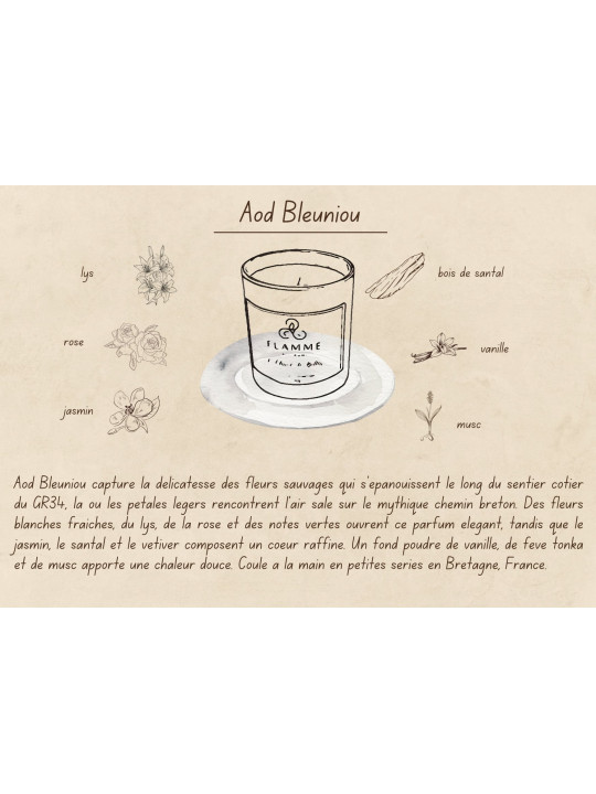 Aod Bleuniou - Bougie parfumée artisanale fabriquée en Bretagne