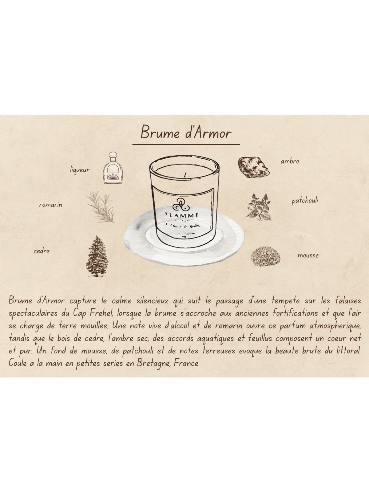 Brume d'Armor - Bougie parfumée artisanale fabriquée en Bretagne