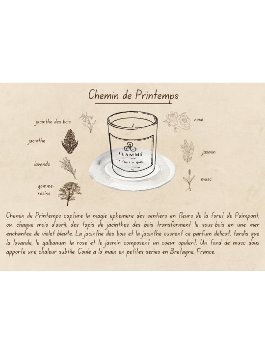 Chemin de Printemps - Bougie parfumée artisanale fabriquée en Bretagne