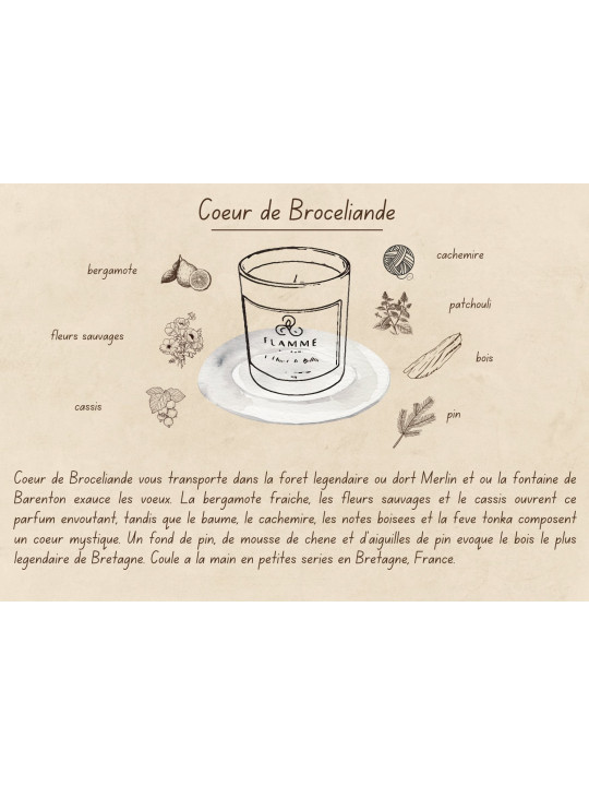 Cœur de Brocéliande - Bougie parfumée artisanale fabriquée en Bretagne