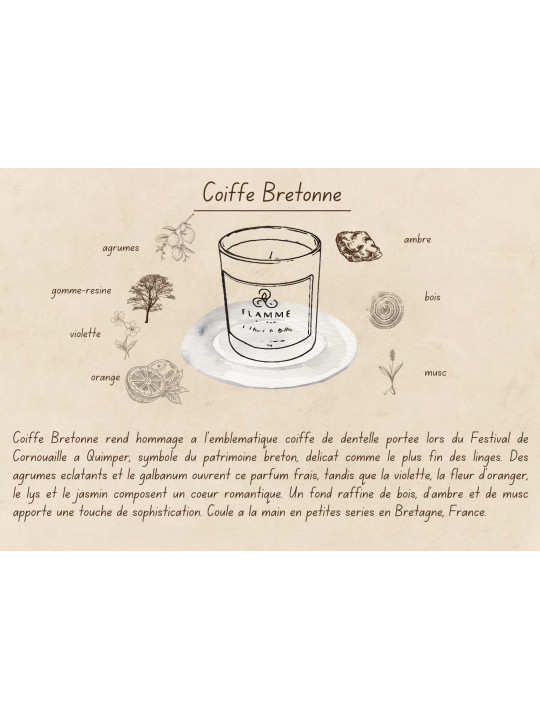 Coiffe Bretonne - Bougie parfumée artisanale fabriquée en Bretagne