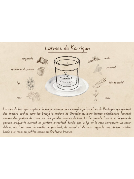Larmes de Korrigan - Bougie parfumée artisanale fabriquée en Bretagne