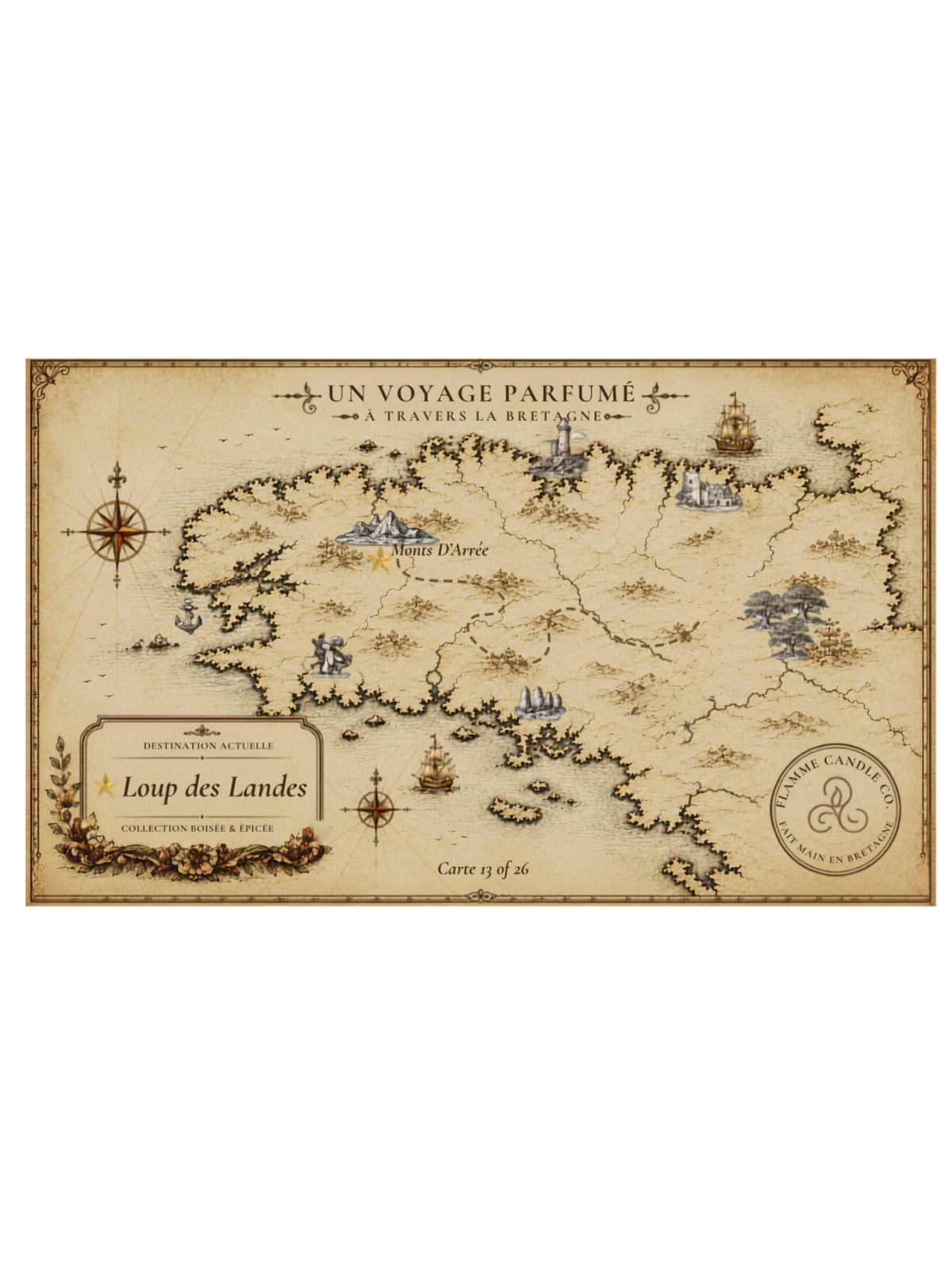 Loup des Landes - Bougie parfumée artisanale fabriquée en Bretagne
