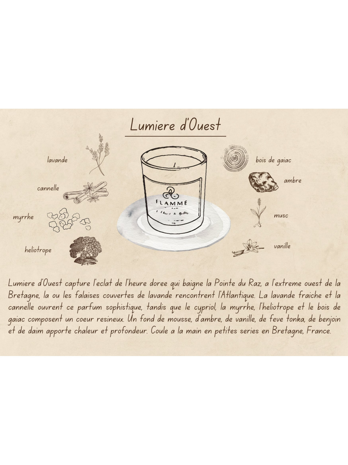 Lumière d'Ouest - Bougie parfumée artisanale fabriquée en Bretagne