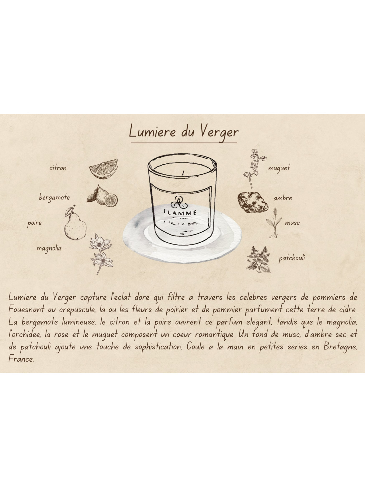 Lumière du Verger - Bougie parfumée artisanale fabriquée en Bretagne