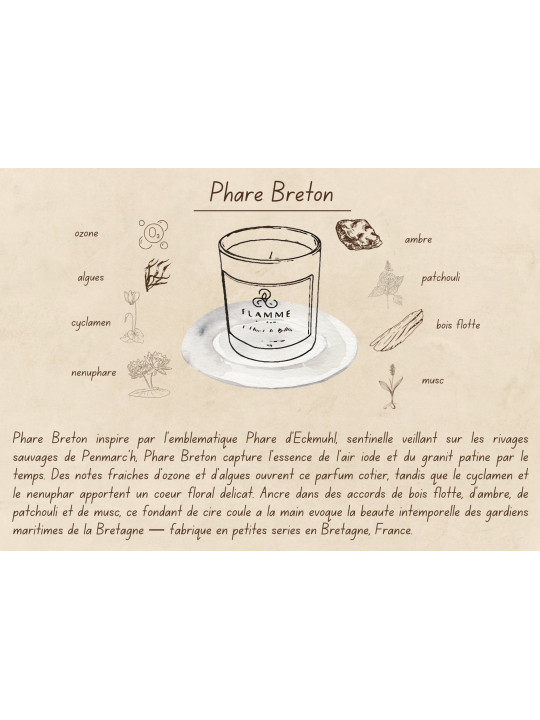 Phare Breton - Bougie parfumée artisanale fabriquée en Bretagne