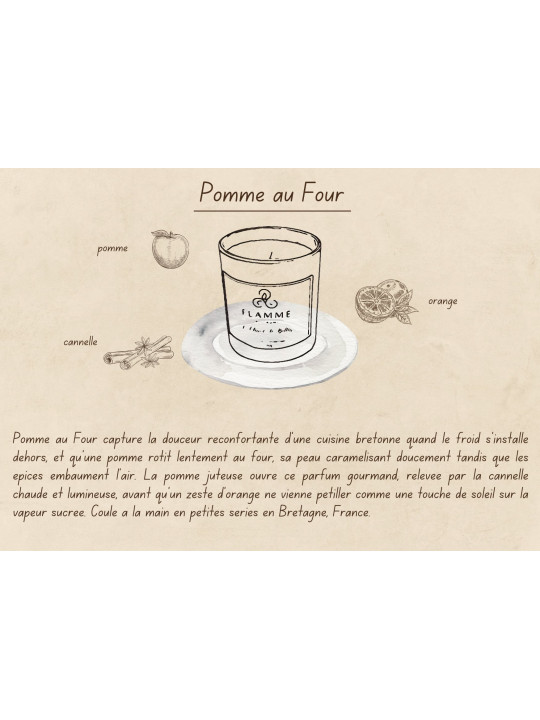 Pomme au Four - Bougie parfumée artisanale fabriquée en Bretagne