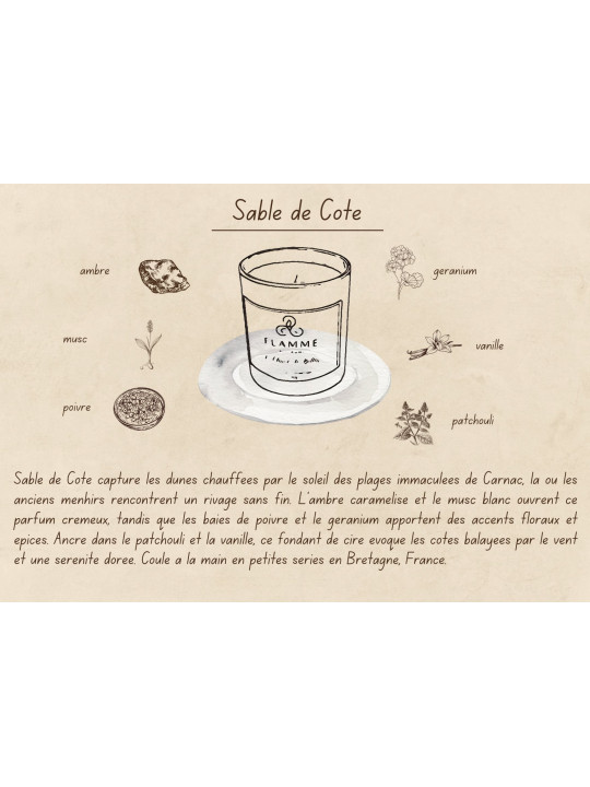 Sable de Côte - Bougie parfumée artisanale fabriquée en Bretagne