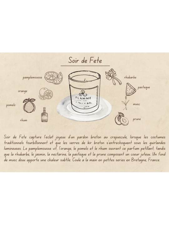 Soir de Fête - Bougie parfumée artisanale fabriquée en Bretagne