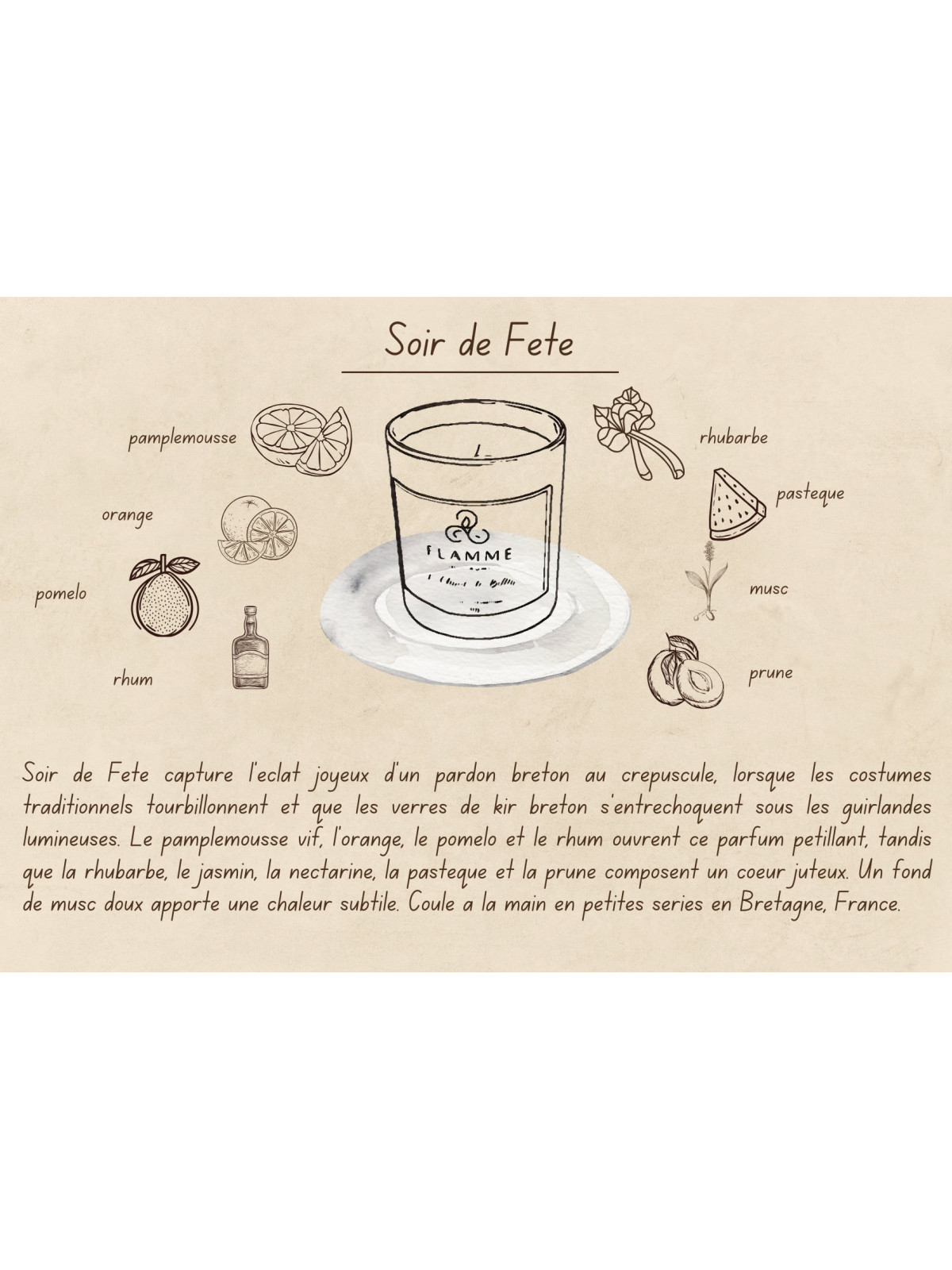 Soir de Fête - Bougie parfumée artisanale fabriquée en Bretagne