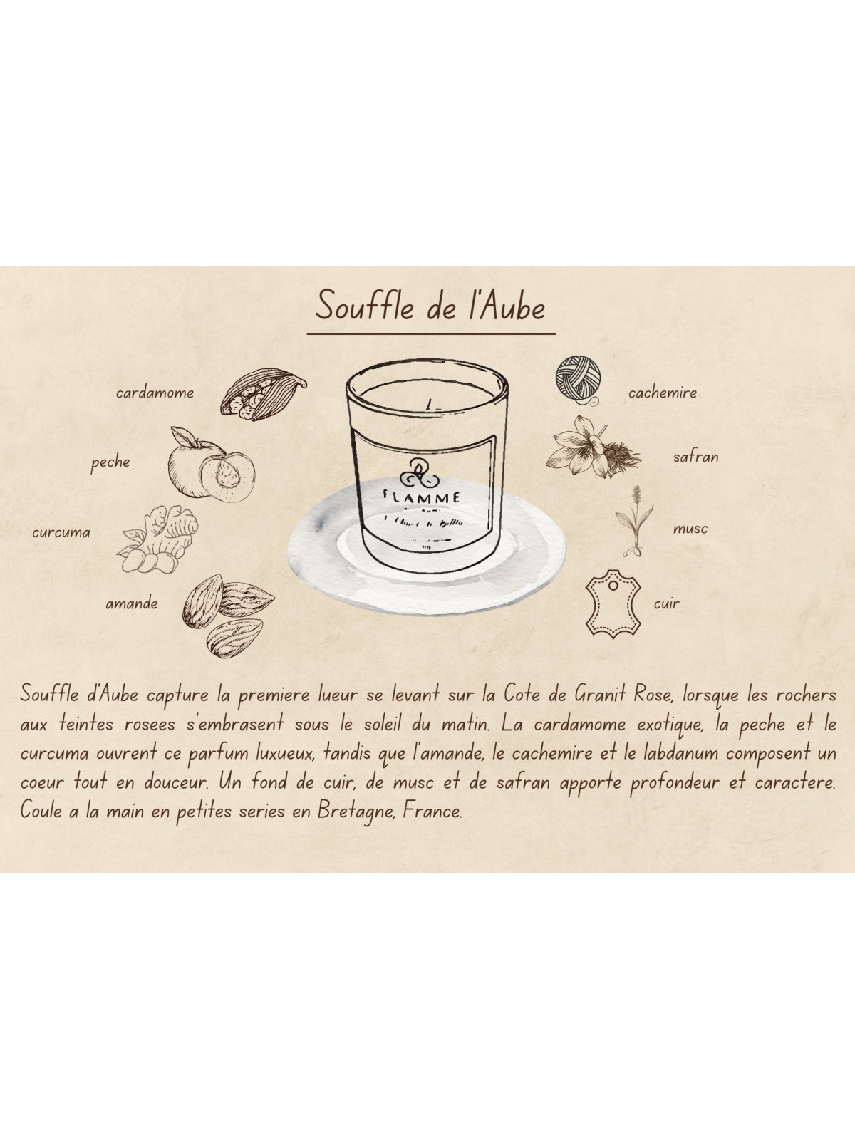 Souffle de l'Aube - Bougie parfumée artisanale fabriquée en Bretagne