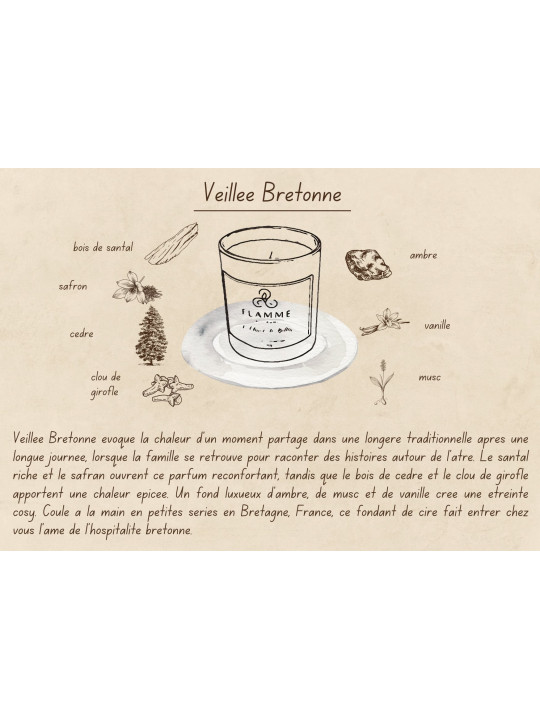Veillée Bretonne - Bougie parfumée artisanale fabriquée en Bretagne
