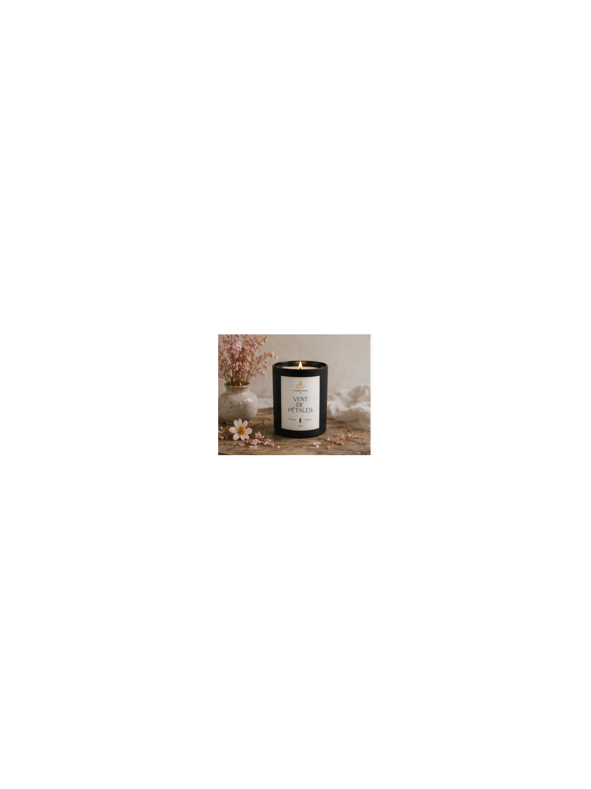 Vent de Pétales - Bougie parfumée artisanale fabriquée en Bretagne