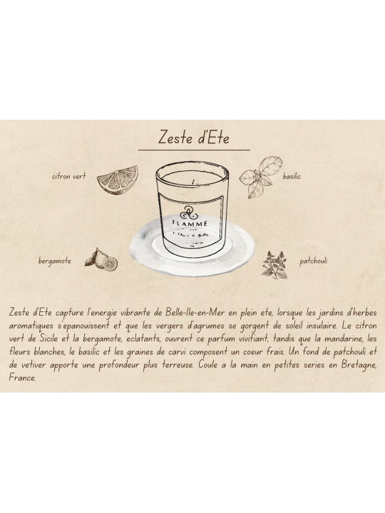 Zeste d'Été - Bougie parfumée artisanale fabriquée en Bretagne