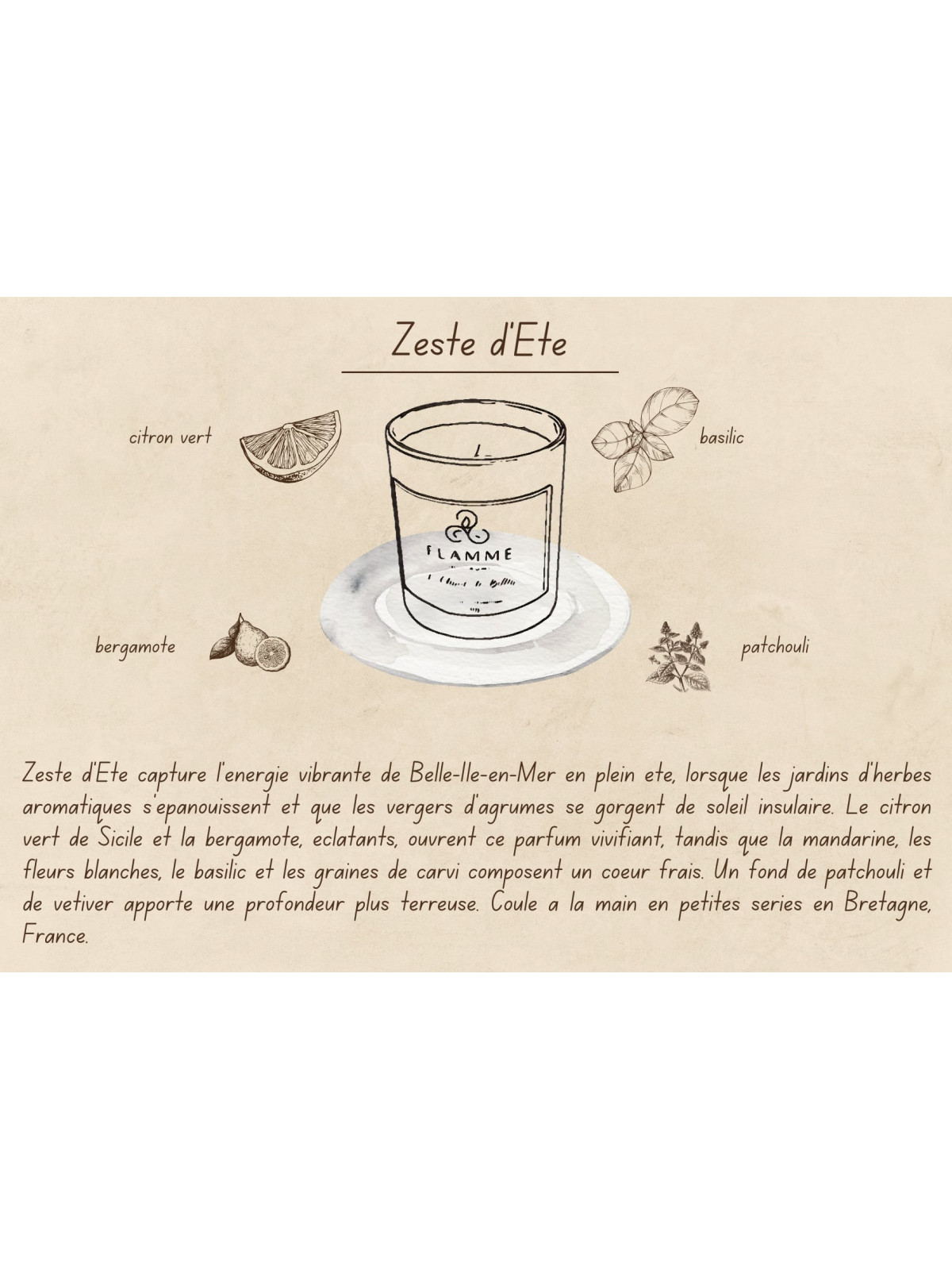 Zeste d'Été - Bougie parfumée artisanale fabriquée en Bretagne