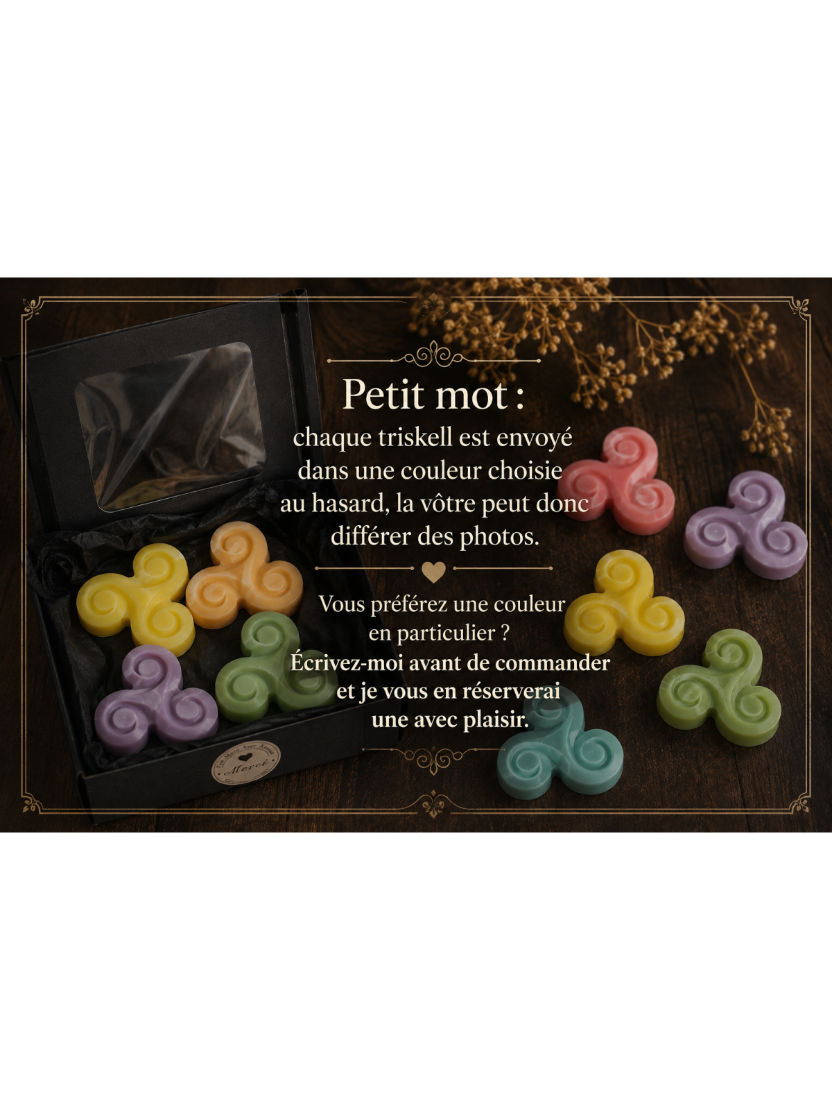 Aod Bleuniou - Lot de 4 fondants triskell fabriqués en Bretagne