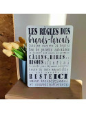 Plaque décoration Règles des Grands-parents