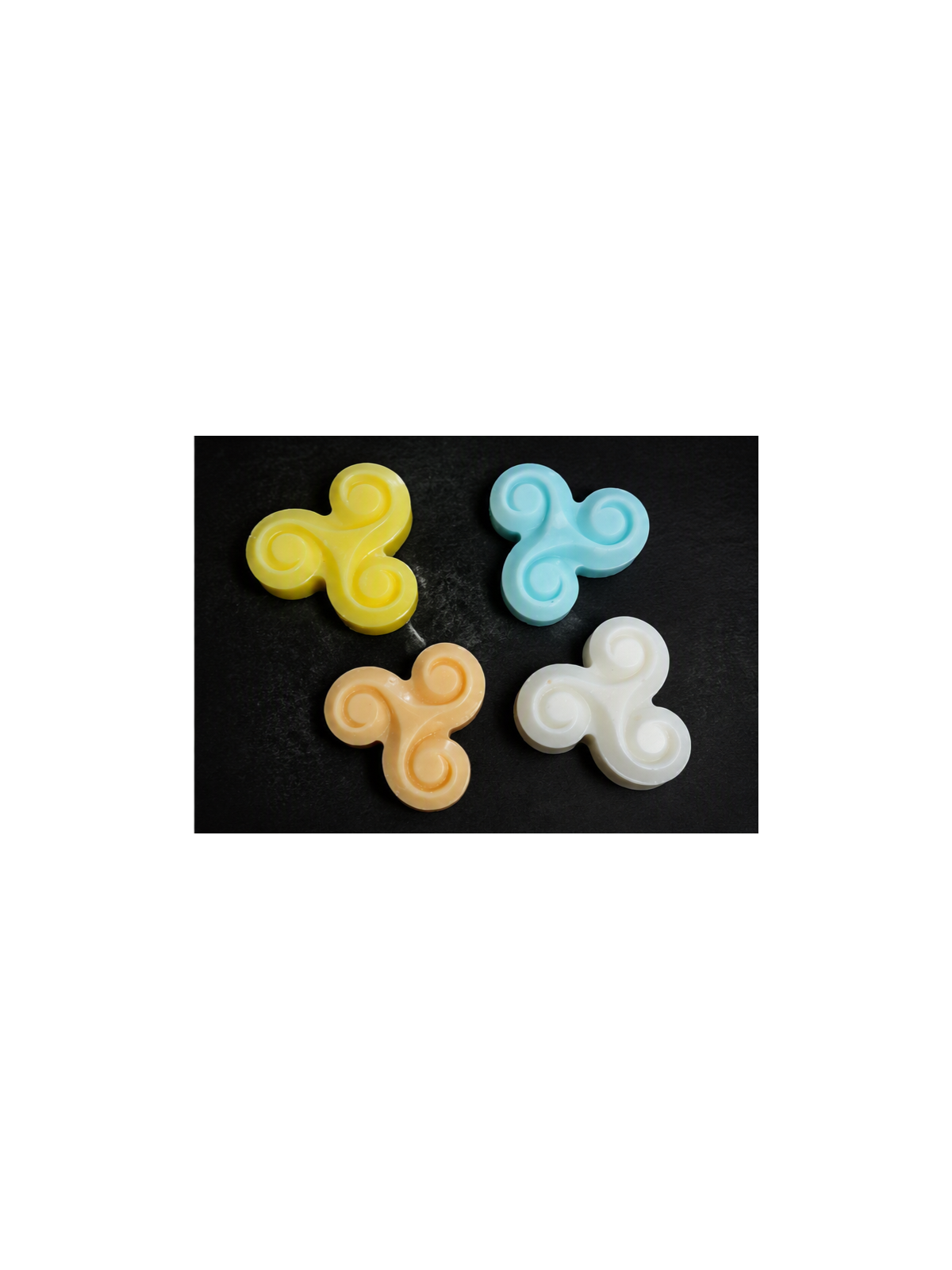 Zeste d'Été - Lot de 4 fondants triskell fabriqués en Bretagne