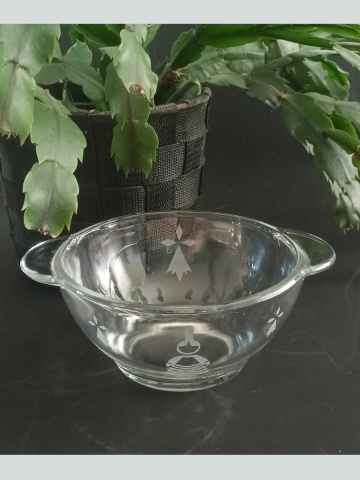 Bol breton en verre | Mam Bretonne | Gravure sur verre par sablage