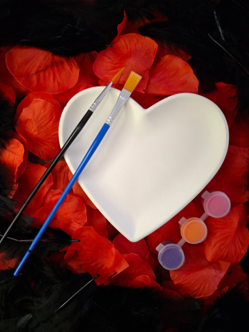 Coeur en plâtre à peindre