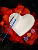 Coeur en plâtre à peindre