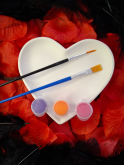 Coeur en plâtre à peindre
