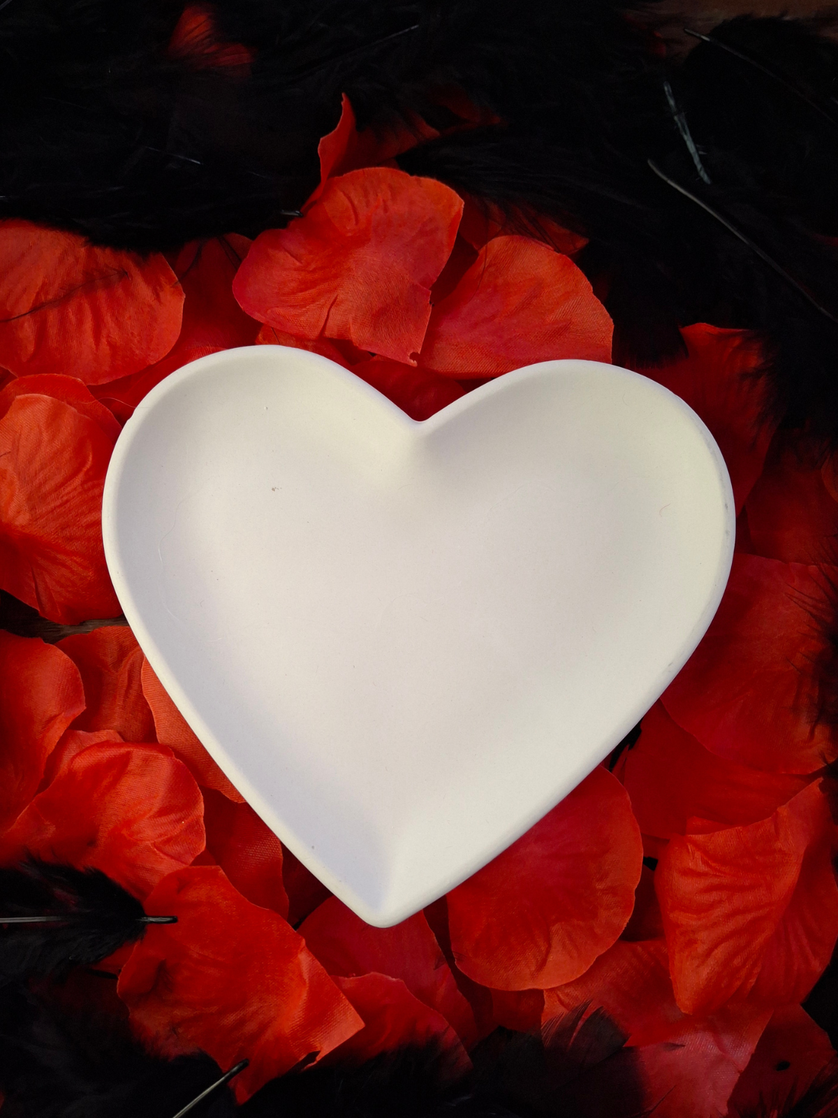 Coeur en plâtre à peindre