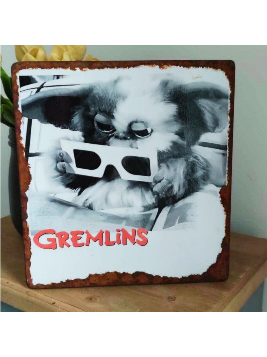 Plaque Déco Gremlins - Guizmo à Lunettes