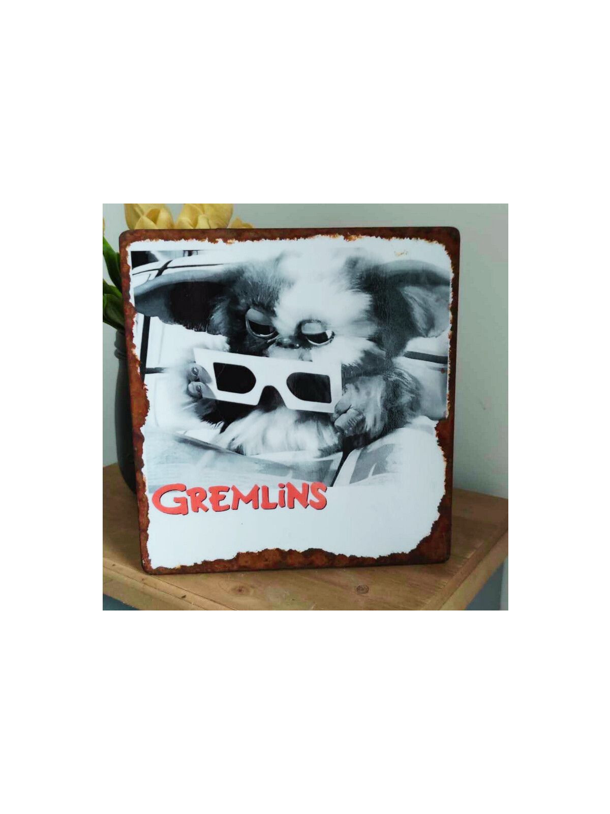 Plaque Déco Gremlins - Guizmo à Lunettes