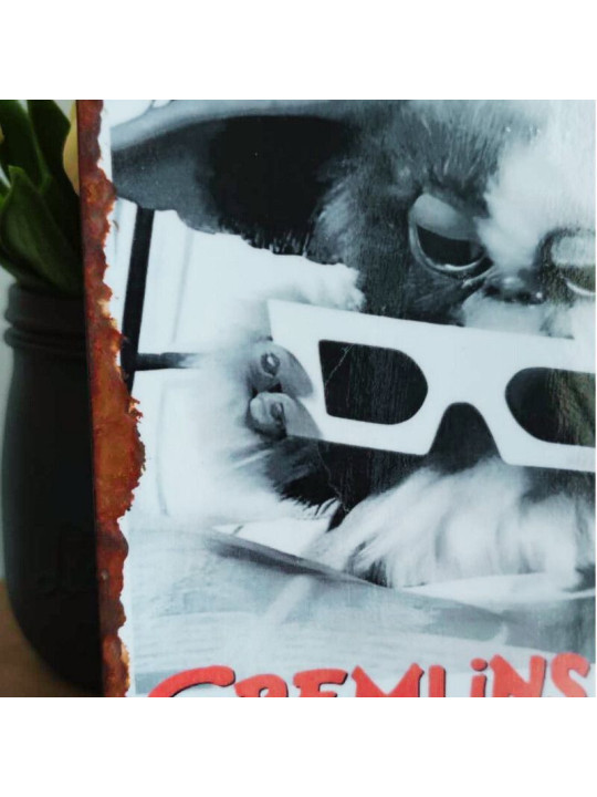 Plaque Déco Gremlins - Guizmo à Lunettes