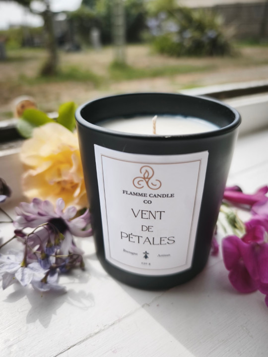 Vent de Pétales - Bougie parfumée artisanale fabriquée en Bretagne