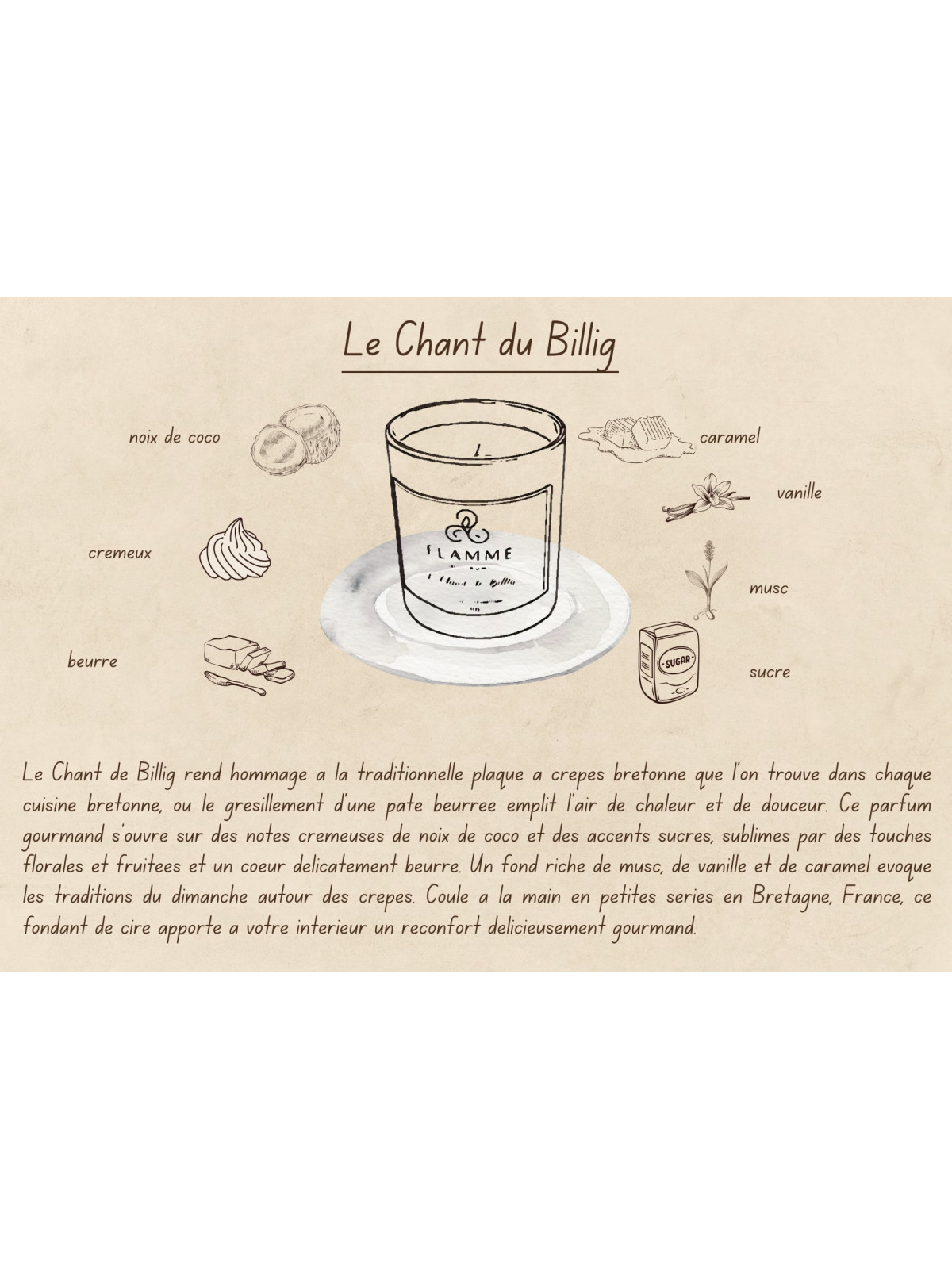 Le Chant du Billig - Bougie parfumée artisanale fabriquée en Bretagne
