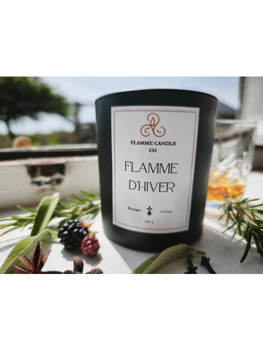 Flamme d'Hiver - Bougie parfumée artisanale fabriquée en Bretagne