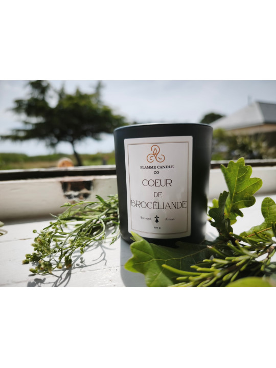 Cœur de Brocéliande - Bougie parfumée artisanale fabriquée en Bretagne