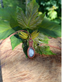 collier micromacramé pierre agate