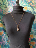 collier micromacramé pierre agate